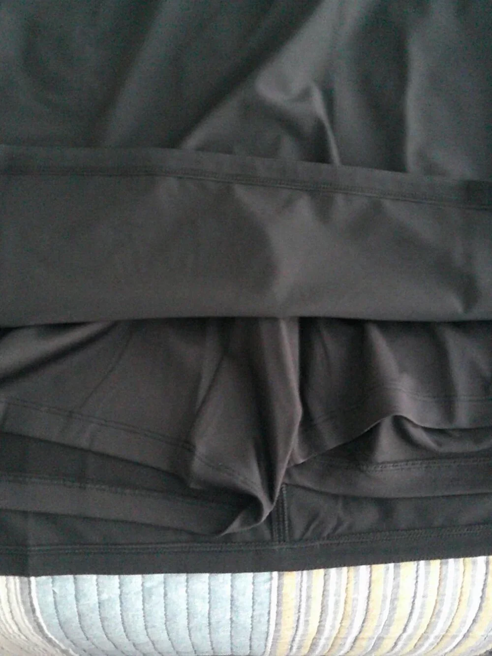 T By Talbots Black silky skort has front zippered pockets  Size XLP NWT